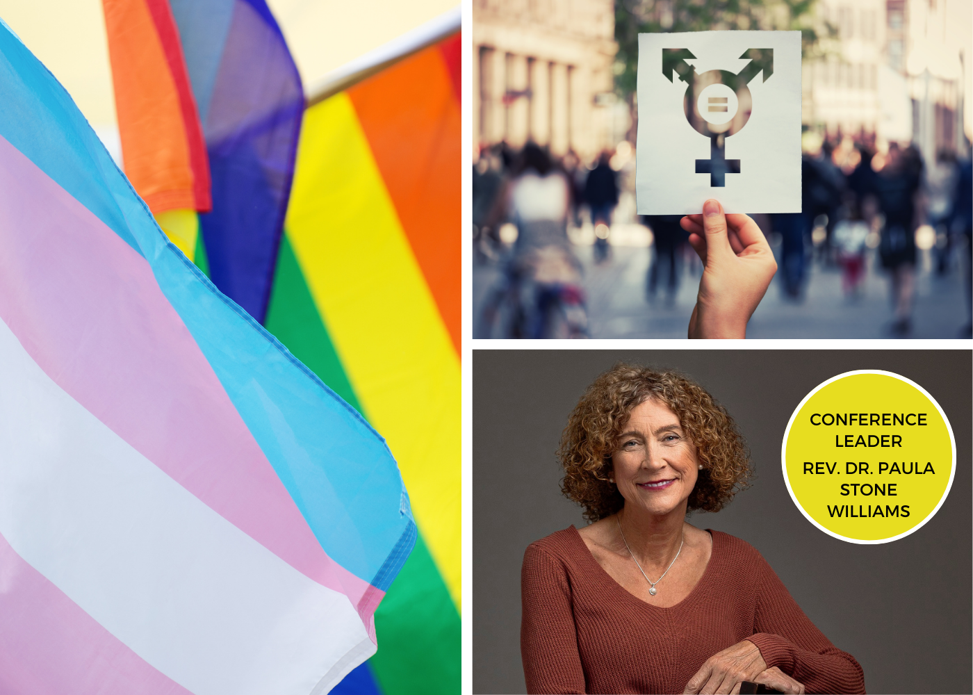 transgender images collage with speaker photo