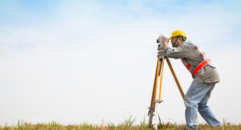 man surveying