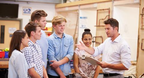 Group of students in workshop