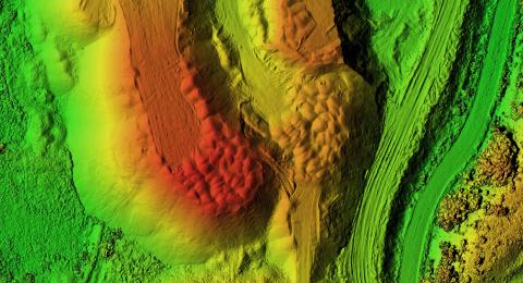 colorful topographical map
