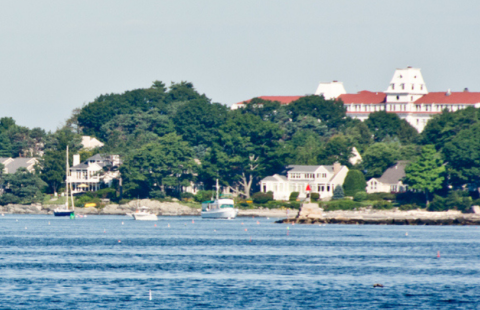 Wentworth by the Sea building view from on the water