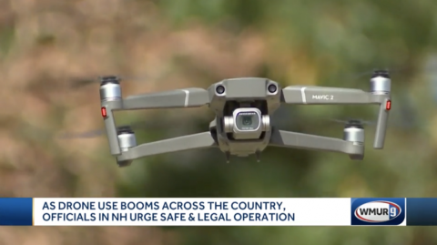 drone in flight on tv