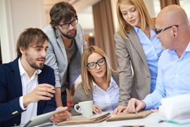 Business people having a group discussion