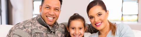 Smiling Military family