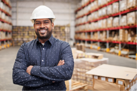 male supervisor in warehouse