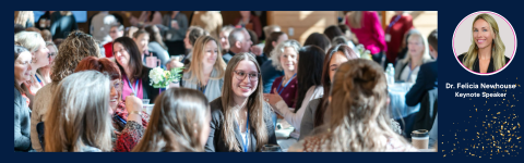 woman at conference and keynote speaker headshot